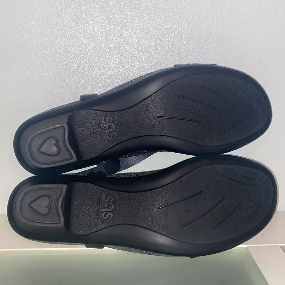 SAS Nouveau Black Leather Open Toe Casual Slingback Sandal-Women’s Sz 10.5M-NWOB - Picture 14 of 16